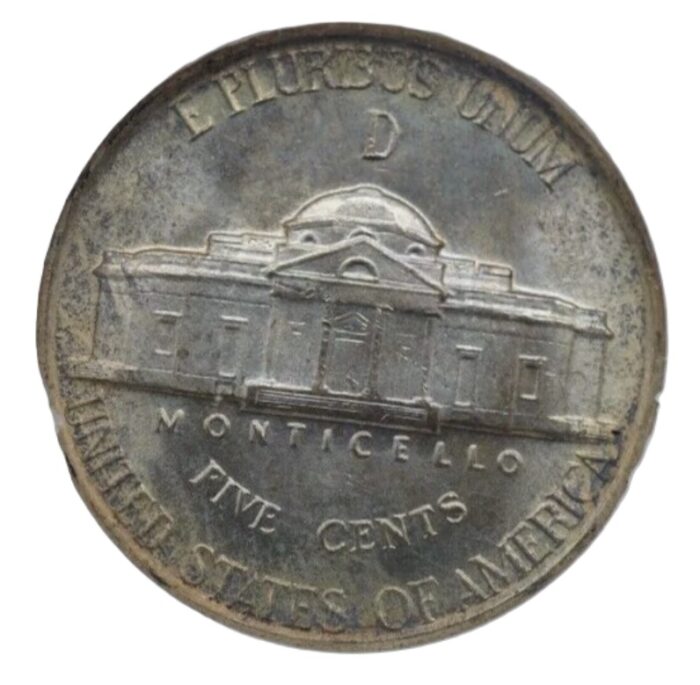 jefferson silver war nickel (back)