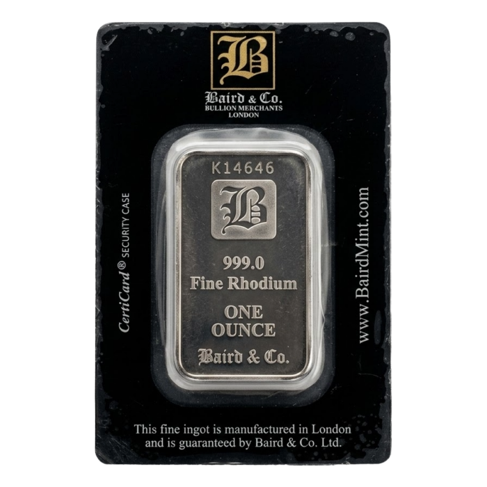 1 ounce of investment-grade rhodium
